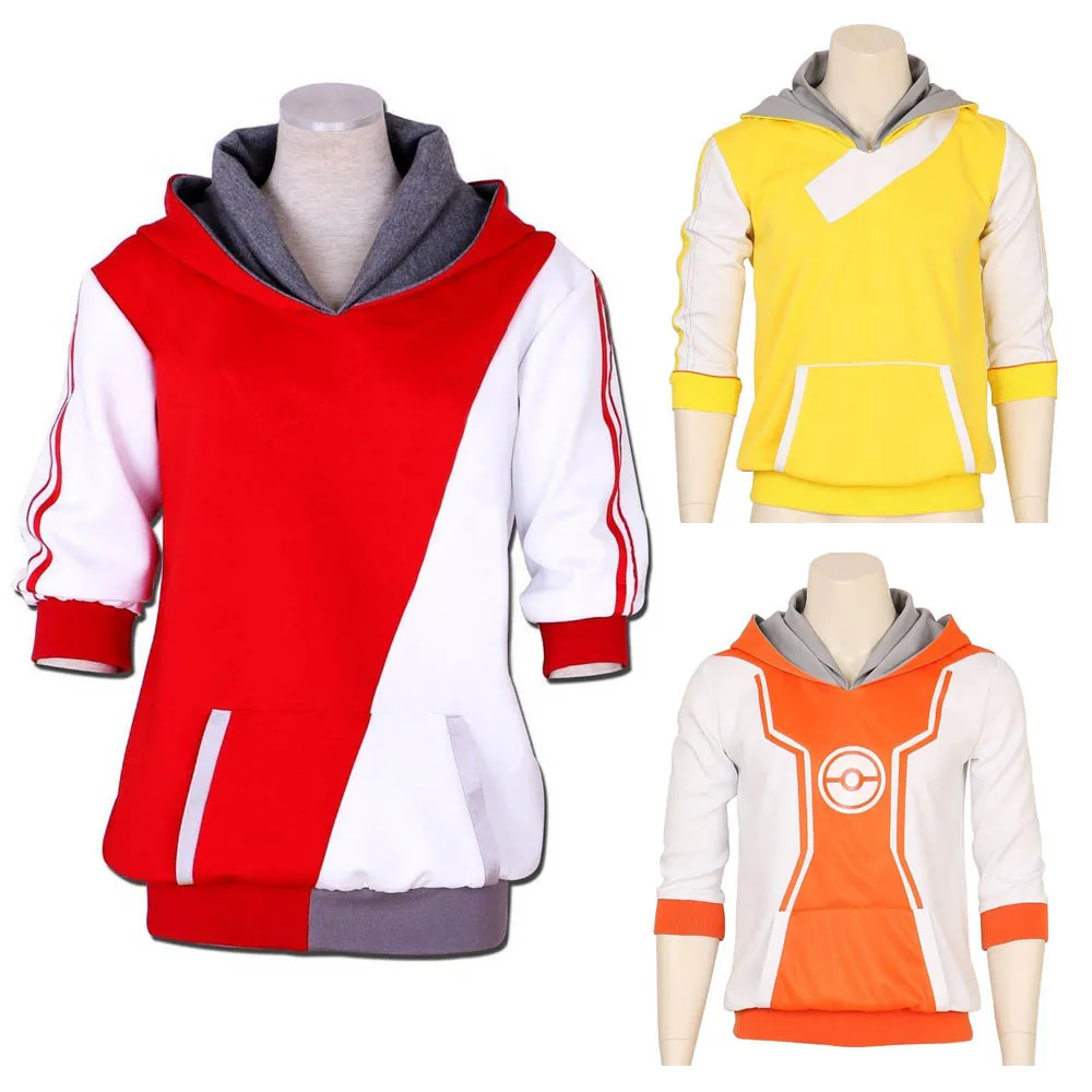 2016 Fashion Pokemon Go Logo Trainer Hoodies Anime Cosplay Costume Hoody Sweatershirt For Men Women Plus Size tops | Тематическая