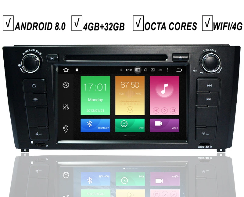 7 IPS Авто Радио Android 8 0 стерео автомобильный DVD GPS плеер для BMW E81 E82 E88 Octa Core 4G RAM 32G ROM BT