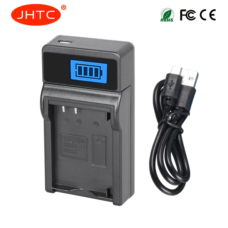 

JHTC EN-EL20 EN EL20 ENEL20 LCD USB Battery Charger For NIKON 1 J1 J2 J3 S1 AW1 Coolpix A PM006 CAMERA S1 Battery Charger