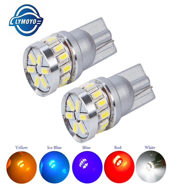 LYMOYO 1 шт. автомобильный T10 светодиодный w5w 3014 18SMD янтарно-желтый для поворотного номерного знака внутренняя Карта Купол Боковой габаритный фонарь 12 В