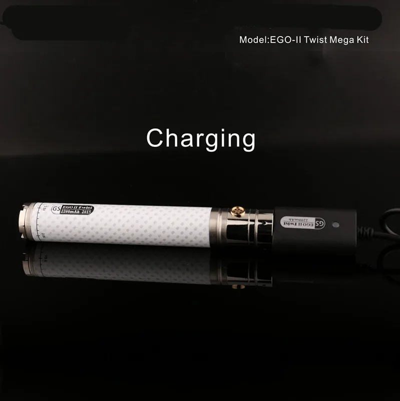 Newest electronic cigarette GS Ego II Twist battery Mega kit Portable Vaporizer Carbon Fiber 2200mAh ego twist e cigarrette | Электроника