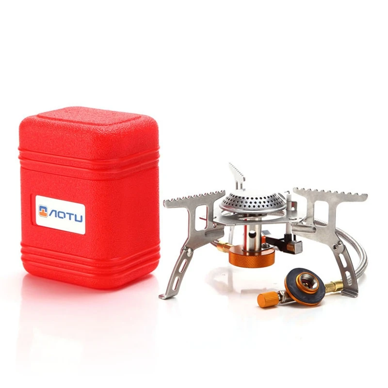 Открытый портативная газовая плита складной зажигания большой мощности кемпинг