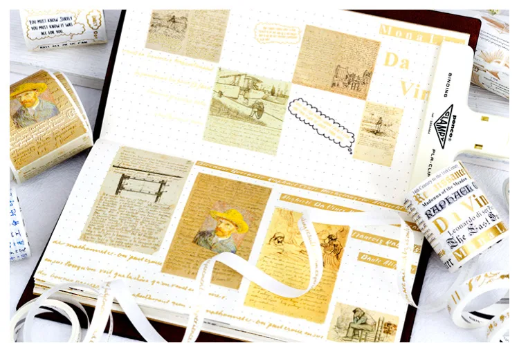 2 шт./упак. художественный известный предложении золочение лента Washi DIY Скрапбукинг малярный скотч Школа канцелярских товаров Эсколар