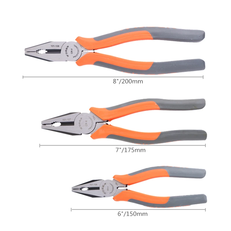 RDEER электрические комбинированные плоскогубцы 6 &quot/7&quot/8 &quotрежущие Alicate резак для
