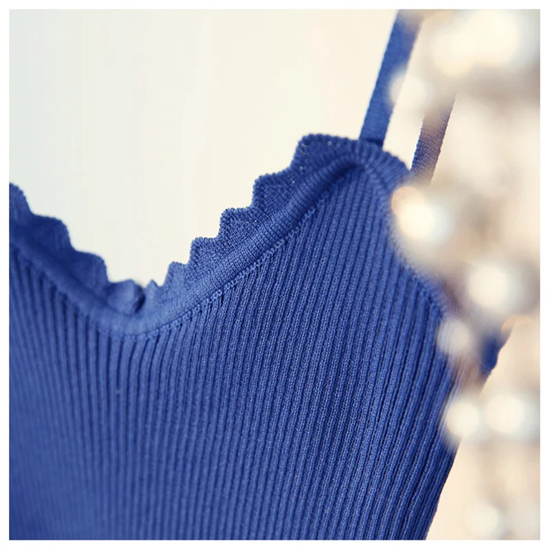 Женский трикотажный Топ без бретелек однотонный Бежевый свитер с рюшами и v