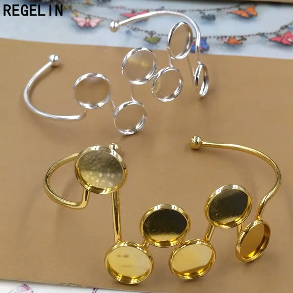 REGELIN винтажный Открытый Браслет-манжета настройки браслет Пустые Базовые