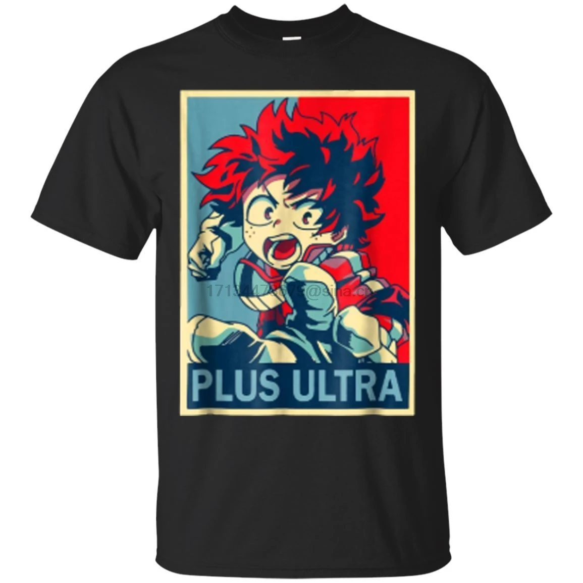 My Heroes Academia Plus Ultra Izuku Anime T shirt men women - Black Navy color Cartoon t Unisex New Fashion(1) |