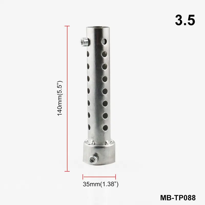 SILVER 3.5CM Универсальный 35 мм 42 мм 45 мм 48 мм 60 мм мотоцикл выхлопной Can DB глушитель Killer Baffle съемный хромированный MB-TP088 - Цвет: SILVER 3.5CM