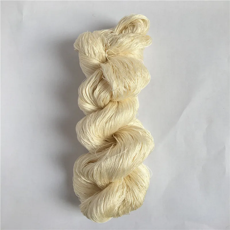 Undyed  Silk  60nm/2  100% Mulberry Silk Yarn   Natural white Raw Silk Yarn 50g/hank