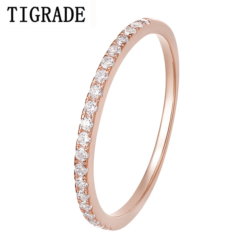 Женское Обручальное кольцо из серебра 925 пробы с фианитом|ring engagement|anel femininoring rose gold