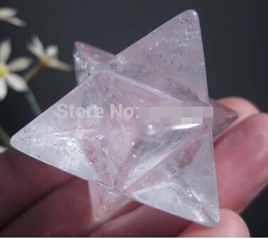 WBY Бесплатная доставка натуральный прозрачный кварцевый кристалл Меркаба звезда