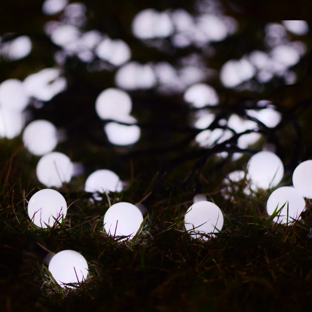 50 LED Ball String Light With Flashing Waterproof Color Lamp for Christmas Wedding Gardens Lawn Indoor Outdoor Decoration | Лампы и