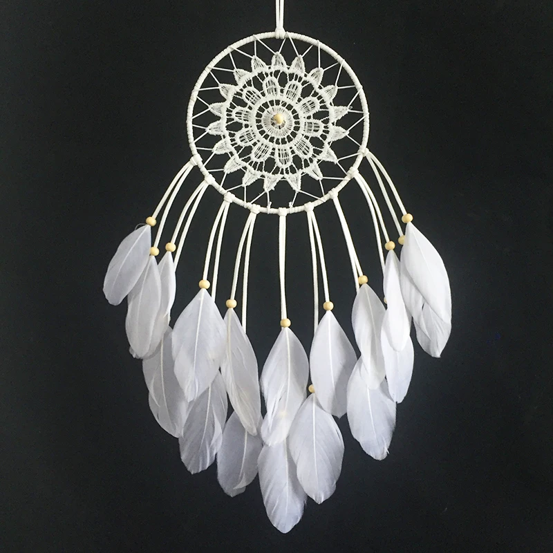 

New fashion originality big Hot white Dreamcatcher Wind Chimes Indian Style Feather Pendant Dream Catcher Gift