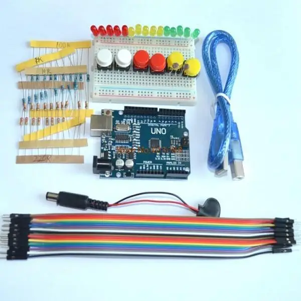 【AH ROBOT】new Starter Kit UNO R3 мини Макет светодиодный Перемычка кнопка для compatile|uno r3|mini