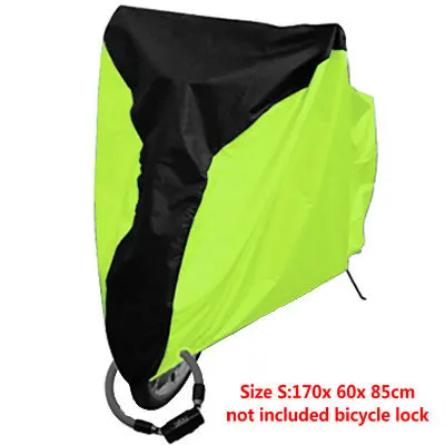Fluorescent green S Водонепроницаемый защитный чехол для велосипеда от дождя и пыли, защита от УФ-лучей для мотоцикла, 3 размера M/L/XL - Цвет: Fluorescent green S
