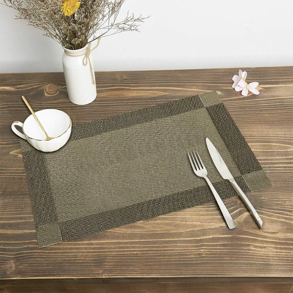 Placemat 4 Pcs/lot slip-resistant Washable waterproof pvc dining table mat disc pads bowl pad coasters cloth | Дом и сад