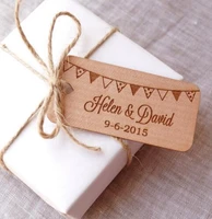 custom name banner wooden wedding thank you gift favor hang tags engagement bridal shower party favors invitation labels