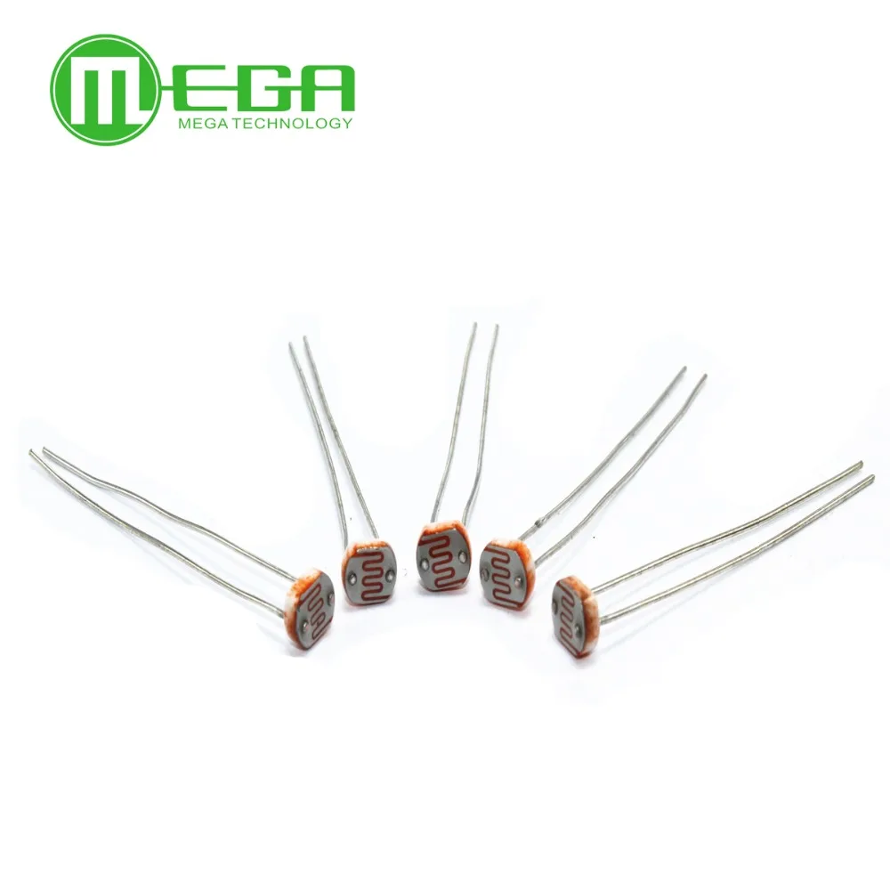 20 шт. фоторепортационный светильник чувствительный резистор Фоторезистор 5 мм