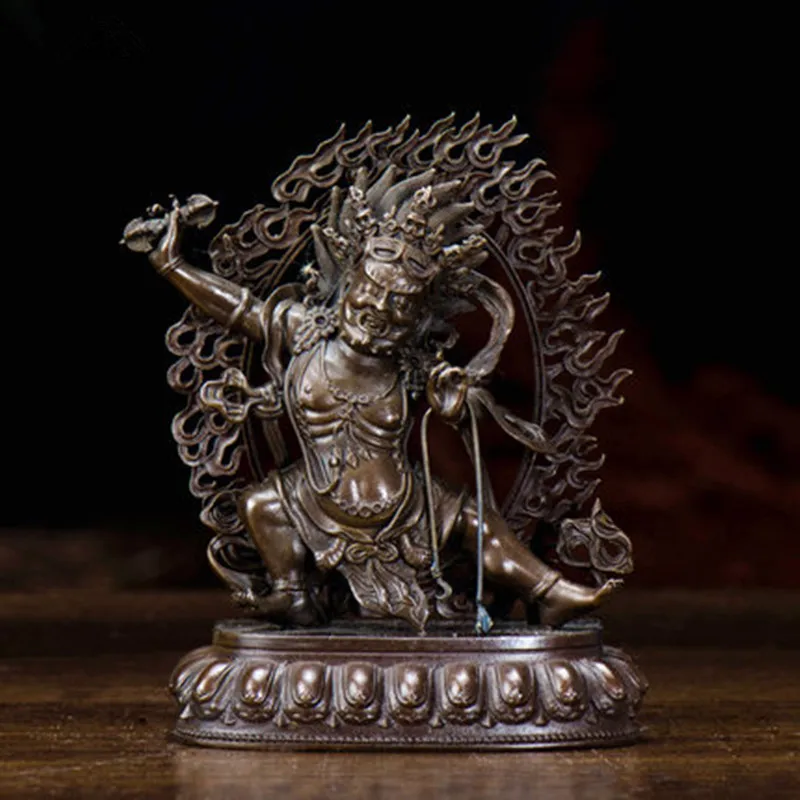 Тибетская буддистская Seiko тантрическая Чистая медь Vajrapani/тренд статуя Будды Бодхисаттва R67