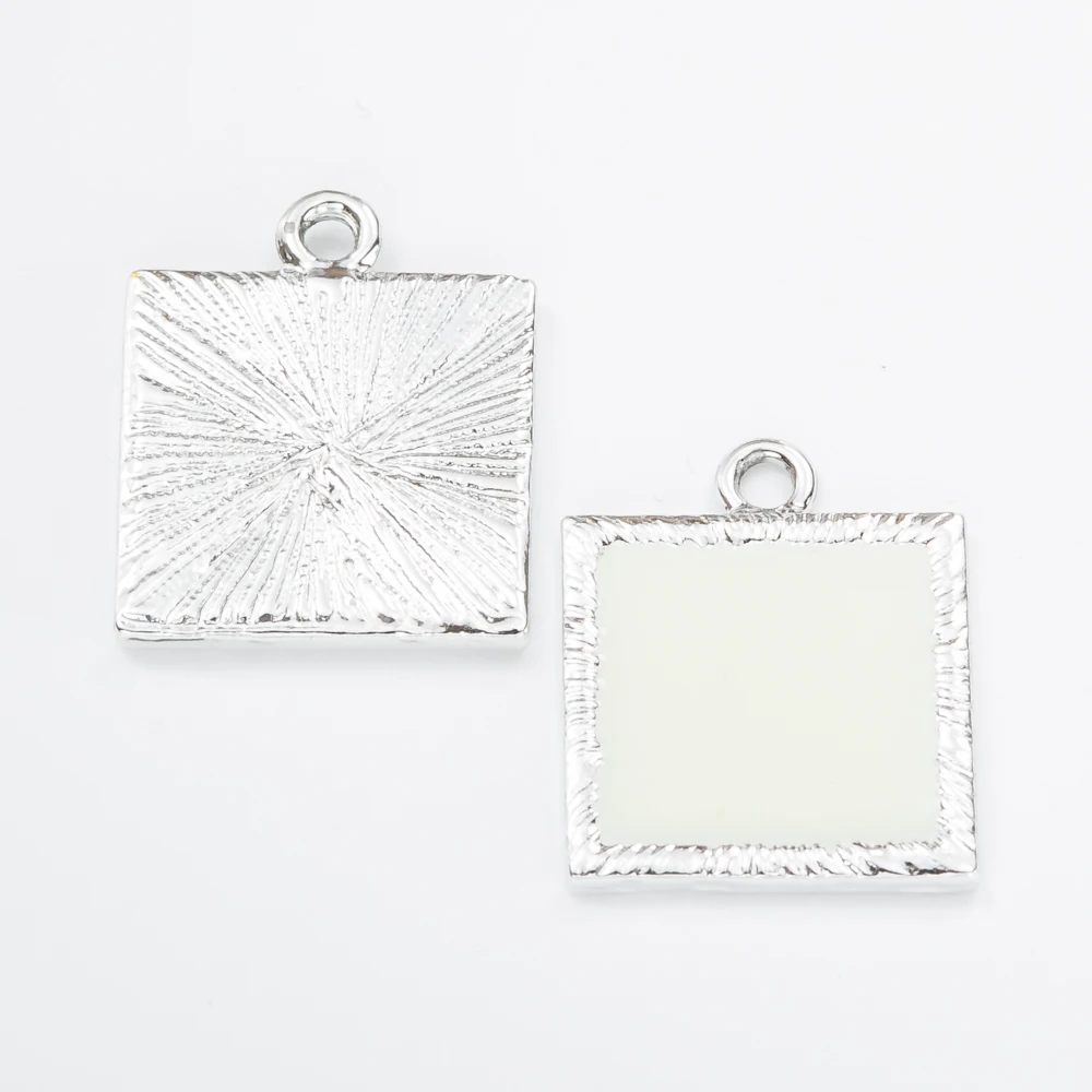 

40pcs high Quality square Enamel Alloy jewelry Headdress pendants for bracelet necklace DIY jewelry making js1208