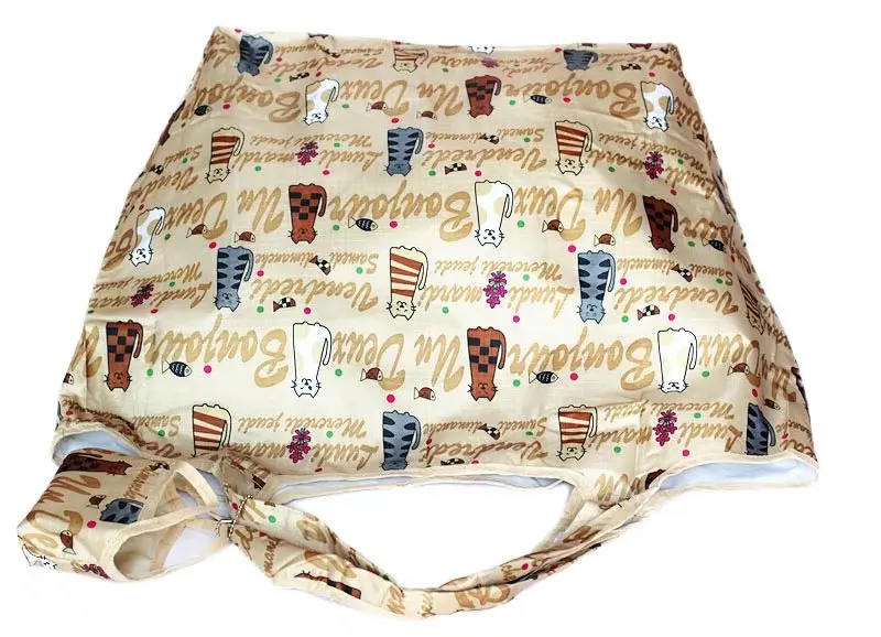 Canvas shopping bag cute cat supermarket cart bags large capacity purse reusable eco Simple women QW15 | Багаж и сумки