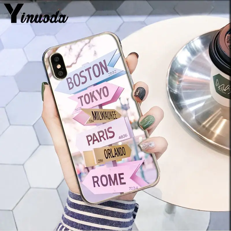 Yinuoda путешествие по всему миру Новинка чехол для телефона Fundas чехол для Apple iPhone 8 7 6 6S Plus X XS MAX 5 5S SE XR Чехол для мобильного телефона
