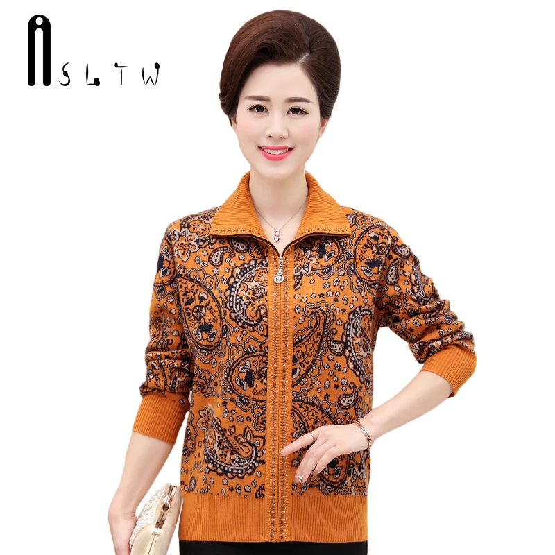 ASLTW Plus Size Female Cardigan Jacket New Women's Winter Sweaters Cashmere Long Sleeve Zipper Cardigans For Women |