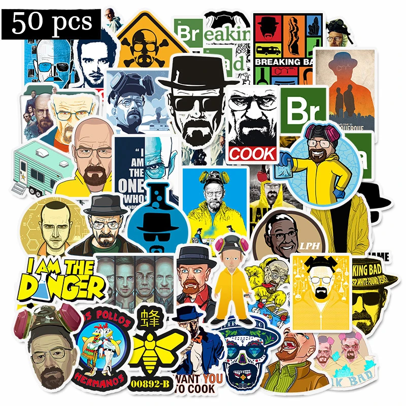 50 шт./упак. ломает плохой граффити Наклейки Желтый для мото автомобиля бампер и чемодан крутая, для ноутбука скейтборд наклейки для велосипеда бомба