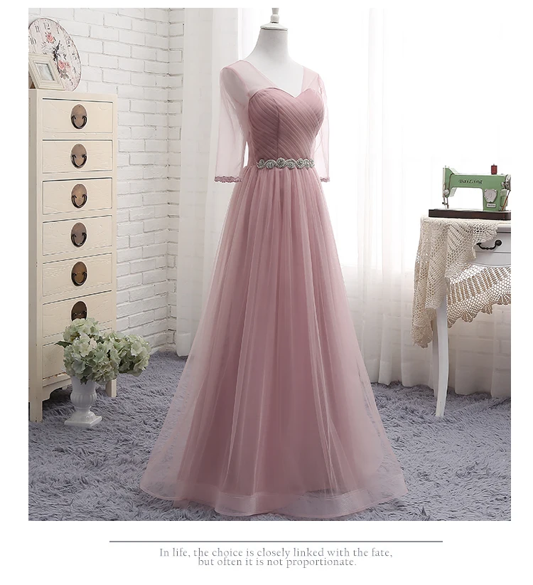 Robe De Soriee/Новинка вечернее платье с длинными рукавами милое элегантное со