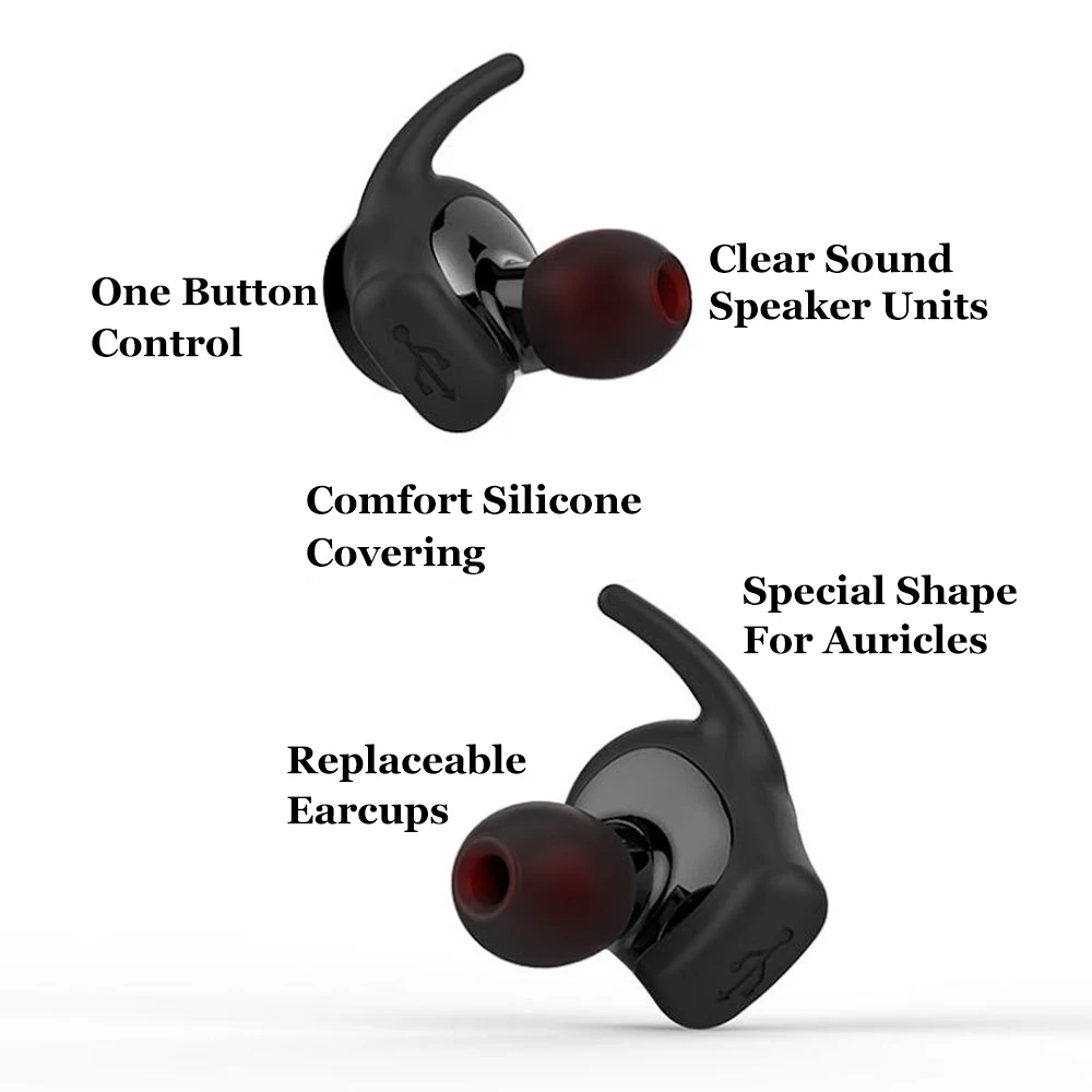 SAGO True беспроводные Bluetooth наушники US 001 спортивные вкладыши с шумоподавлением