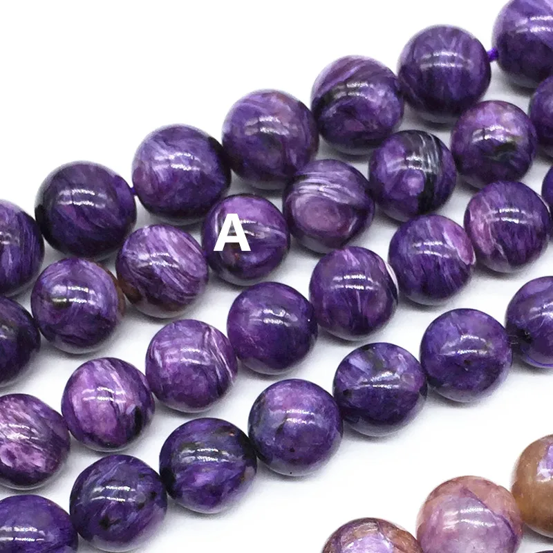 19 см/String природа Россия Charoite 10 мм, круглые бусины для изготовления ювелирных изделий натуральный цвет не синтетический не окрашенный цвет