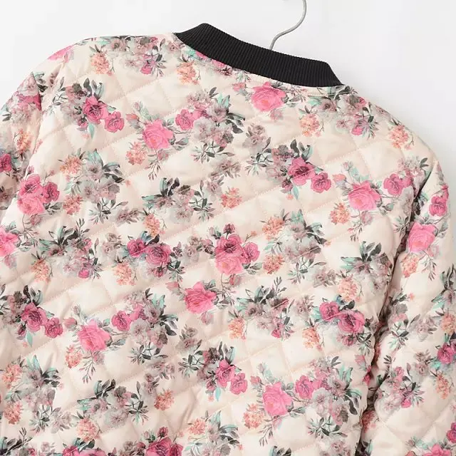 The new autumn and winter 2014 women's European Grand Prix Quilted floral prints casual cotton quilting | Женская одежда