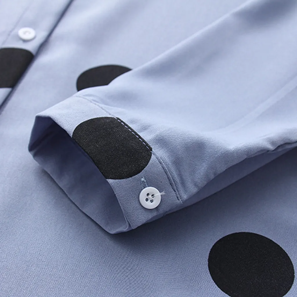 Женская блузка из хлопка размера плюс свободная с длинным рукавом Повседневная