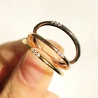 Маленькое кольцо Изящные Свадебные Элегантные кольца с блестящими Стразы простые золотые для женщин и девушек Ювелирные изделия Подарки