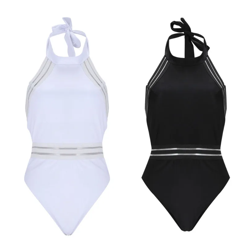 

Summer Hawaiian Vacation Beach short Bodysuits Jumpsuit Women Sexy sleeveless Halter neck Hollow out Jumpsuit Rompers Beachwear
