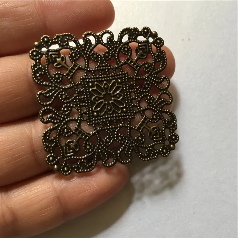 500 шт. оптовая продажа филигранные квадратные цветы аксессуары для ювелирных