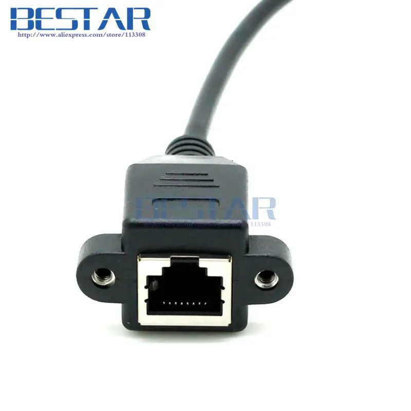 RJ45 8P8C Cat 6 Cat6 CAT5 женский Lan Ethernet Сетевой удлинитель кабель 30 см 1FT экран подключен к