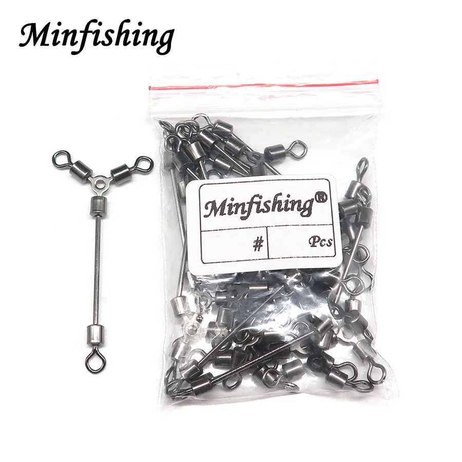 Minfishing 25 шт. рыболовные Вертлюги мяч роликовые поворотные рыболовные аксессуары Морская рыбалка 3-ходовой поворотный
