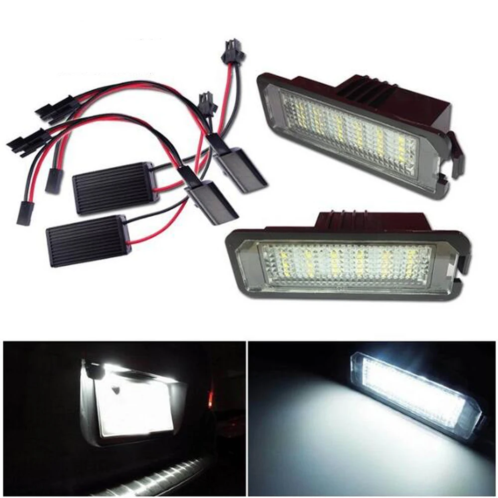 Светодиодная подсветка для номерного знака 2 шт. 24SMD VW Golf 6 VI 5 V GTI Passat B6 CC Seat Leon Altea