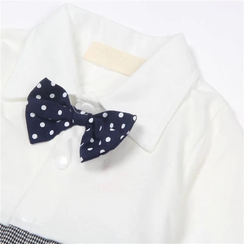 2016 одежда для маленьких мальчиков джентльменов ползунки новорожденных