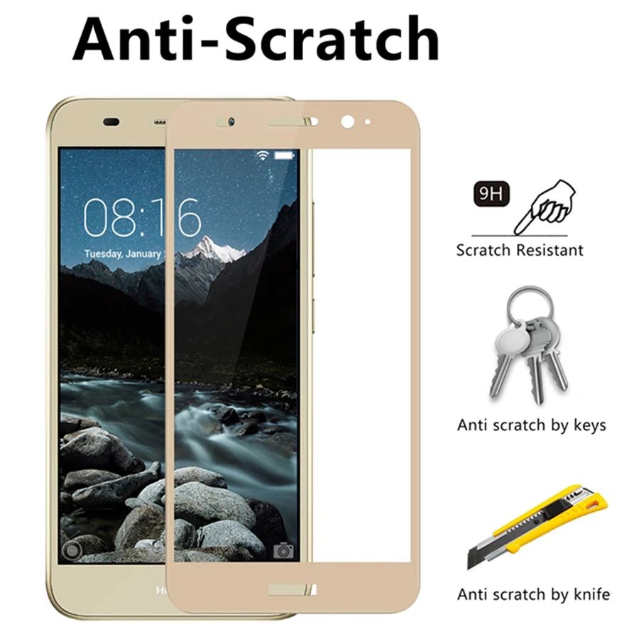 Защитное стекло для Huawei y3 2017 huawei 2018 Y6 ii Y 3 закаленное защиты экрана 6ii пленка 9H |