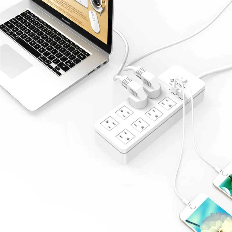 ORICO SPT S8U2 безопасная защита от перенапряжения разъем питания с usb полоской IC для Ipad