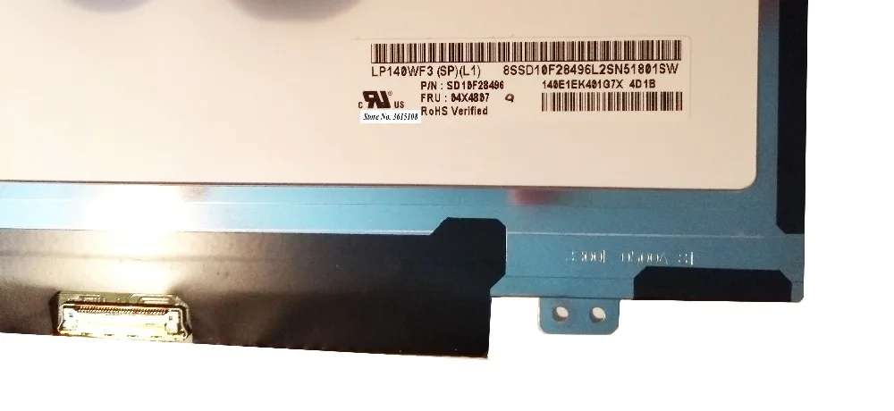 Матрица для ноутбука LP140WF3 (SP)(L1) SP L1 14 0 дюйма Lenovo L450 Fru 04X4807 P/N SD10F28496 1920X1080 FHD 30