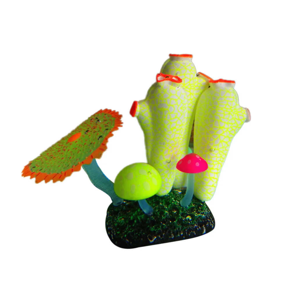 Флуоресцентный Искусственный аквариум для аквариума коралловый морской анемон