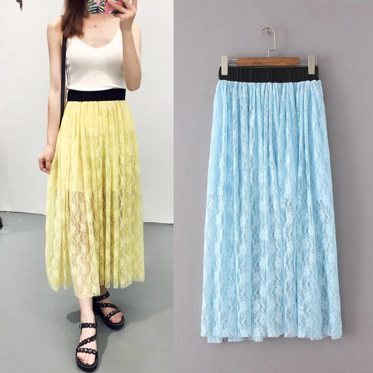ASDS/кружевная юбка Для женщин элегантные летние Высокая Талия Юбки-карандаши 2018