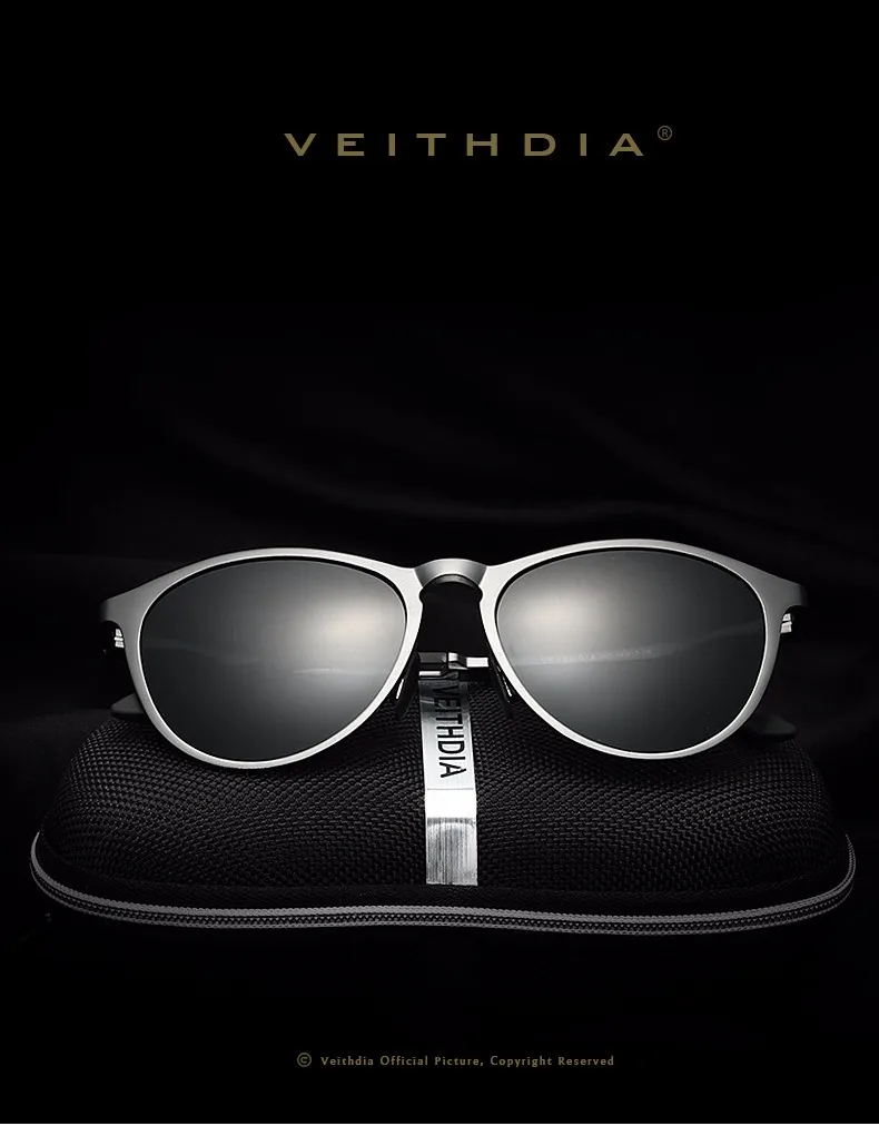 Солнцезащитные очки с коробкой VEITHDIA, винтажные брендовые дизайнерские очки для мужчин и женщин, модель 6625