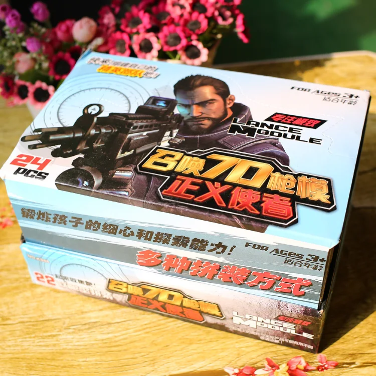 24 шт./компл. 1:6 имитация собрать Игрушечная модель пистолета автоматы Пластик пистолет игрушки для детей