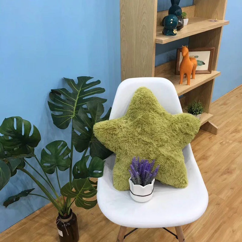 Плюшевые подушки пушистые мягкие сиденья круглой формы красивый диван талия для