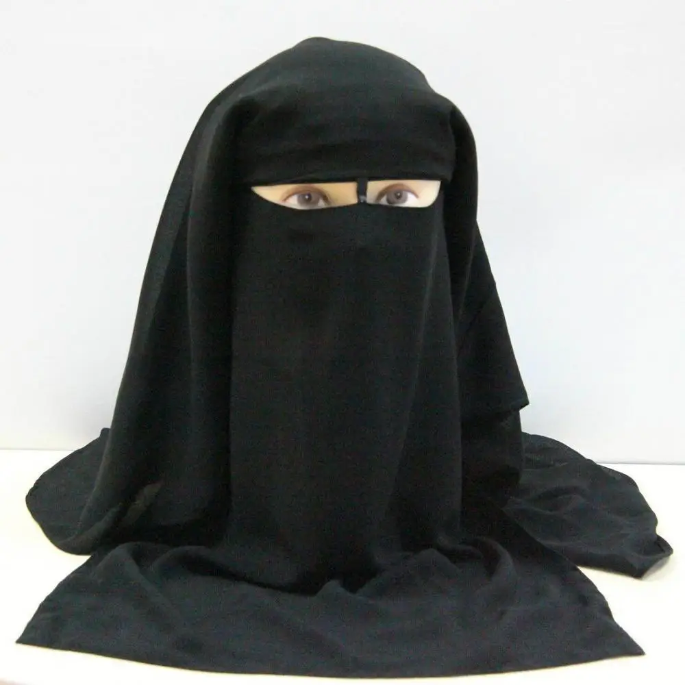 Мусульманская трехслойная шапочка Niqab Burqa хиджаб кепка новый однотонный