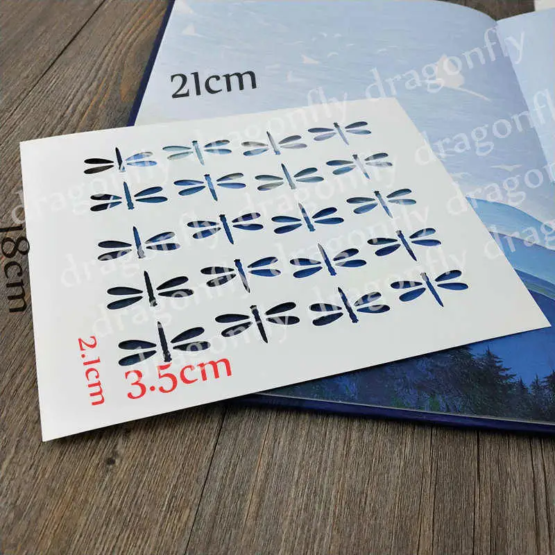 

2pcs,Dragonfly Template,Floral Layering Stencil for Painting,scrapbook,Painting T shirt/Canvas,Stamping,polymer clay